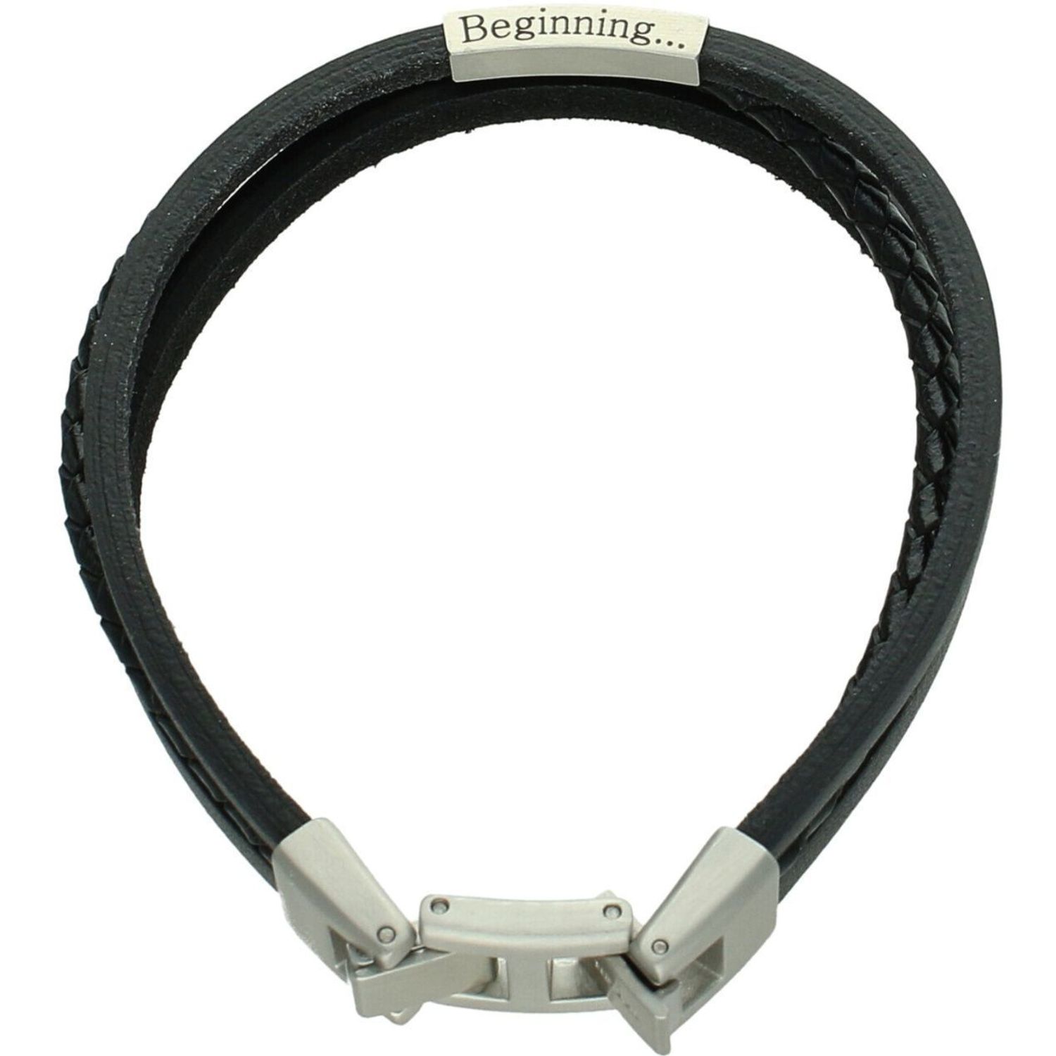 Męska Skórzana Bransoletka FOSSIL Potrójna z Grawerem – Zatrzask, Logo BRANS.jpg